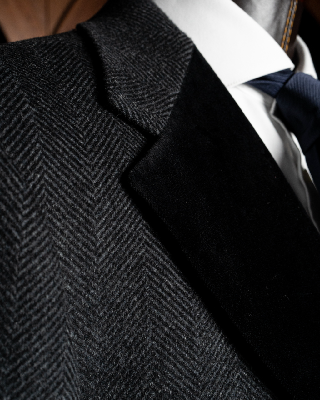 Cappotto Brunelleschi Spinato Grigio Lana e Cashmere