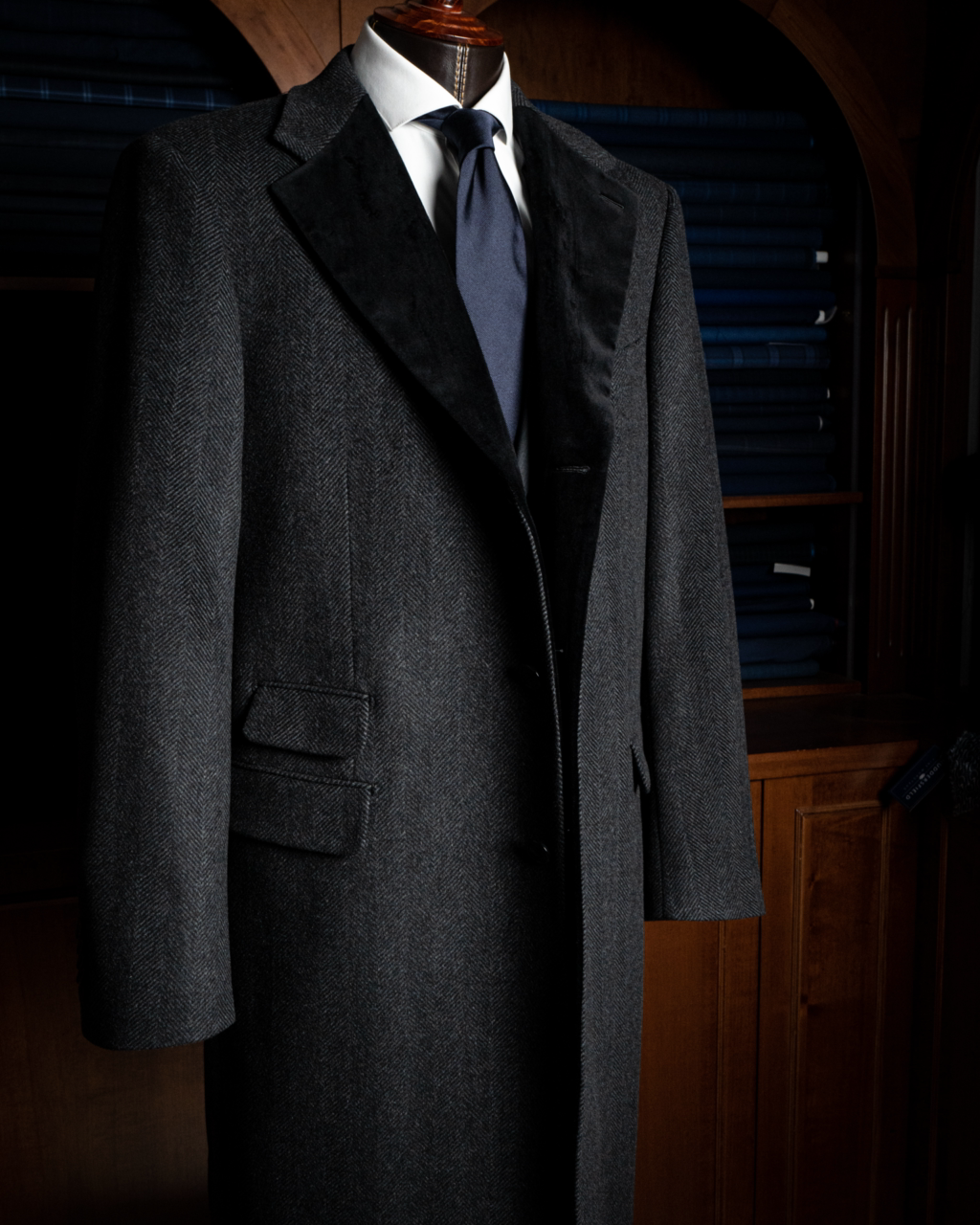 Cappotto Brunelleschi Spinato Grigio Lana e Cashmere