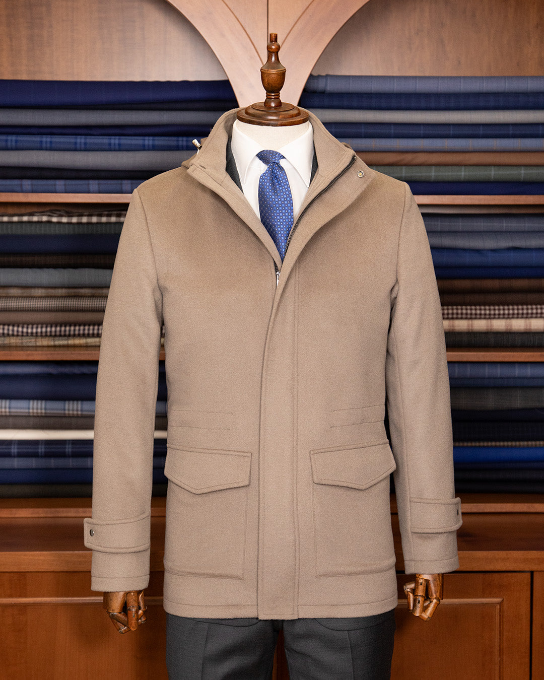Cappotto Casual Beige Khaki