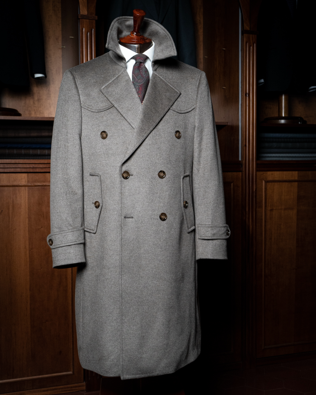 Gray Cashmere Wool Coat