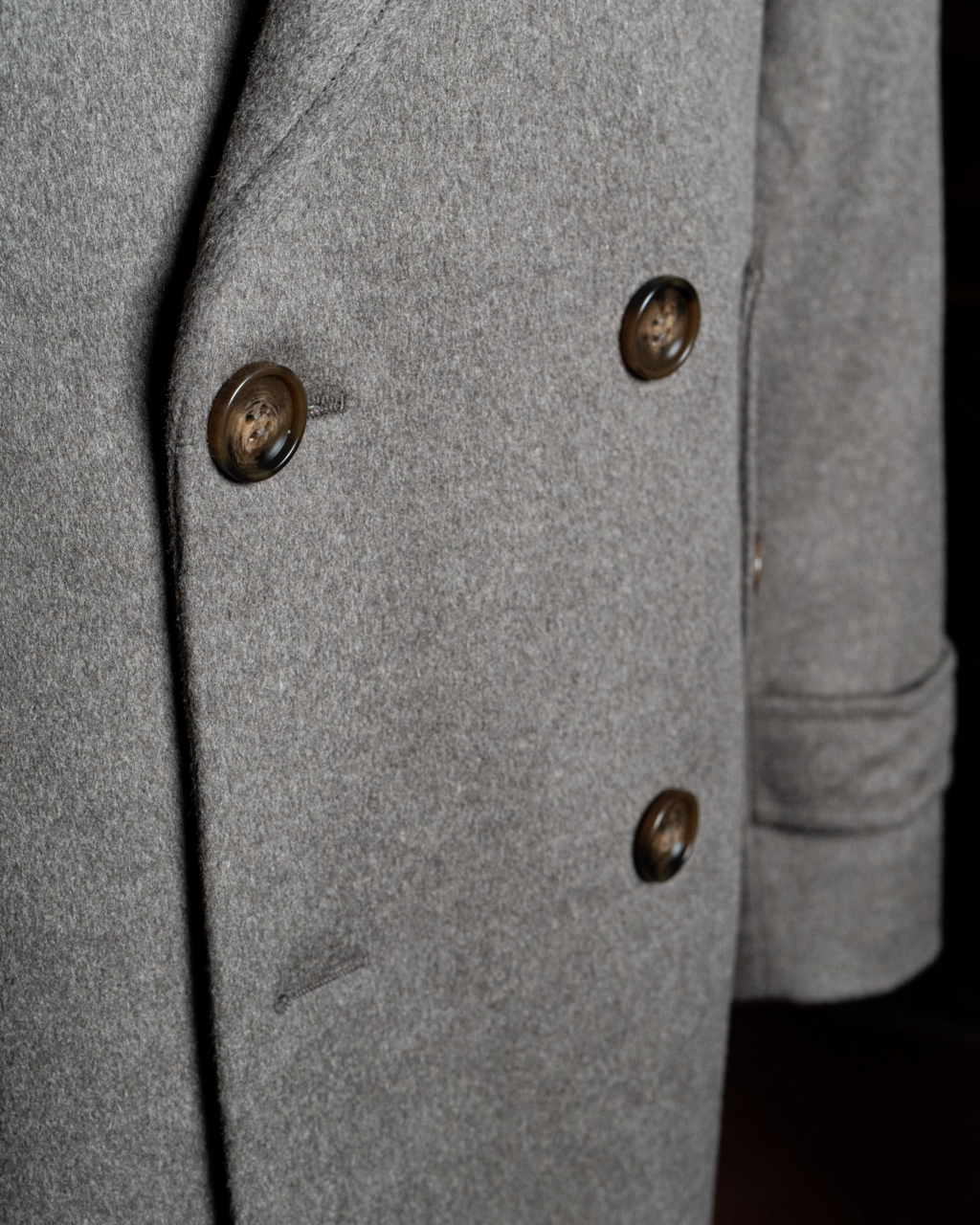 Gray Cashmere Wool Coat