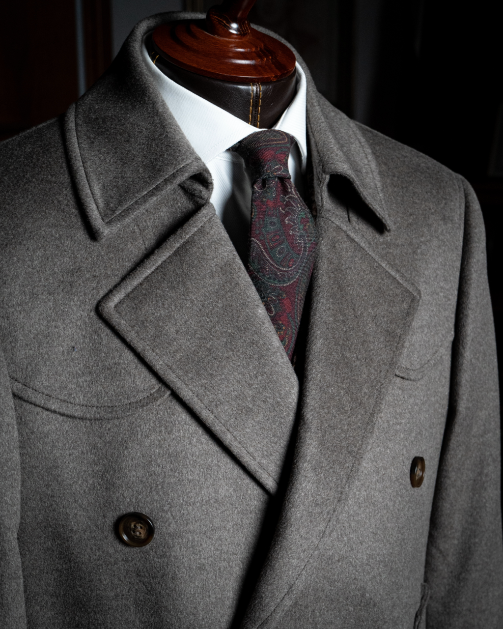 Gray Cashmere Wool Coat