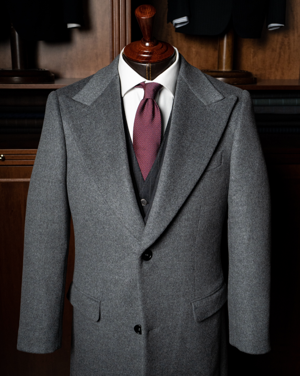 Cappotto Mantegna Grigio Lana Seta