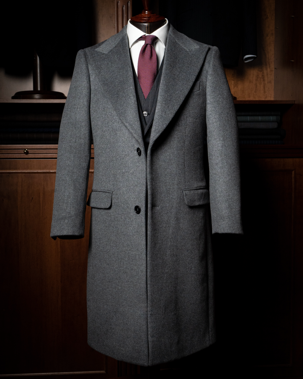 Cappotto Mantegna Grigio Lana Seta