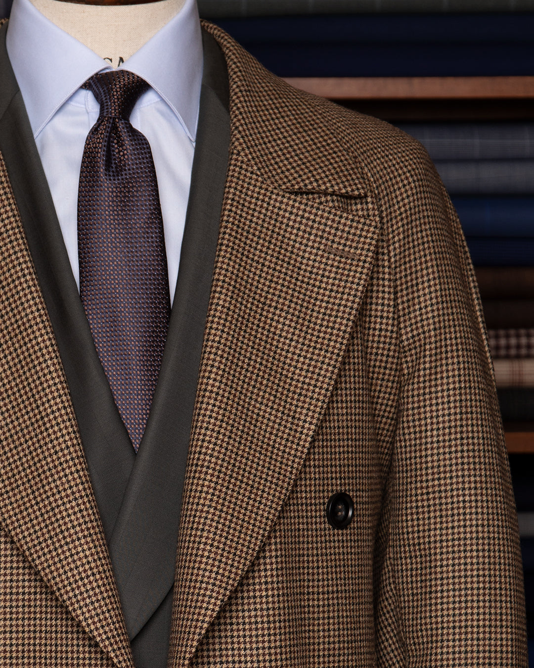 Brown Houndstooth Coat