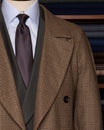 Cappotto Pied de Poule Marrone