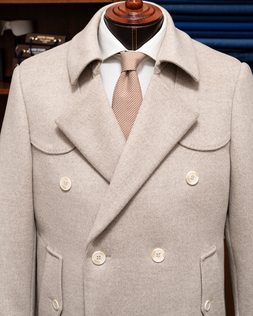 Double-Breasted Sand Coat
