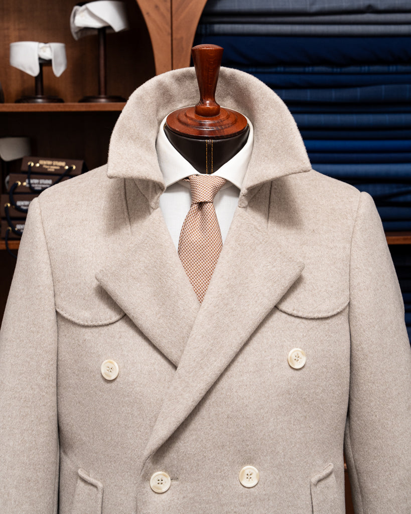 Double-Breasted Sand Coat