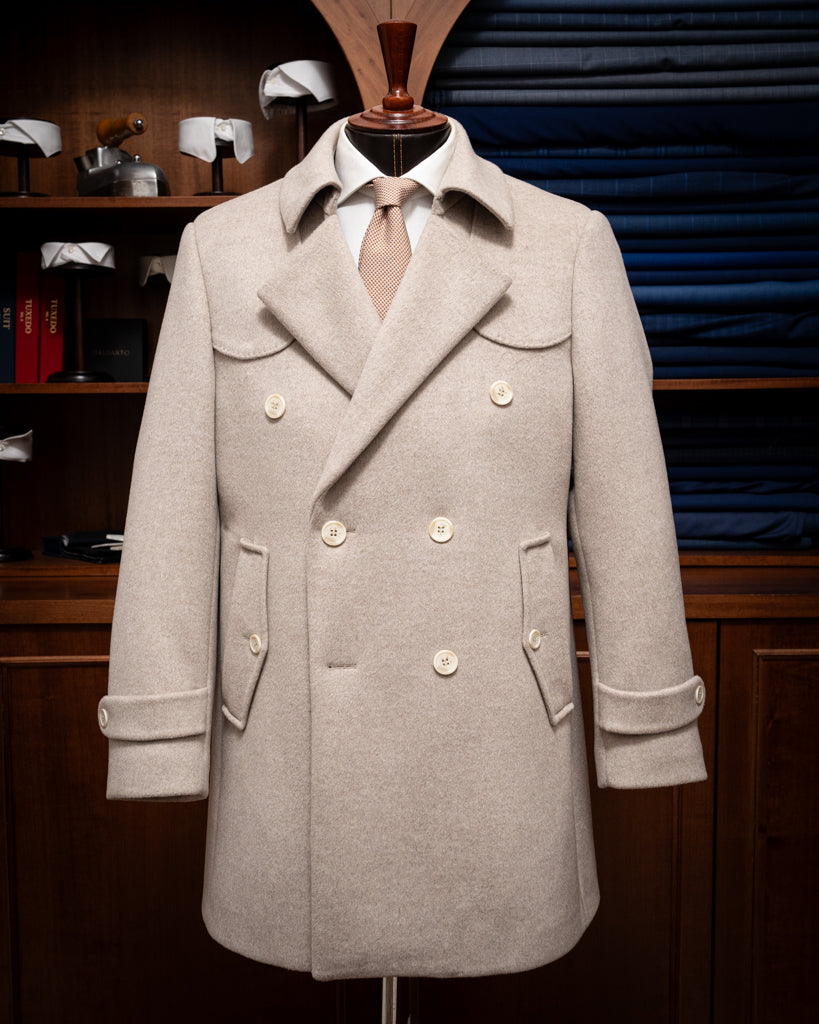 Double-Breasted Sand Coat