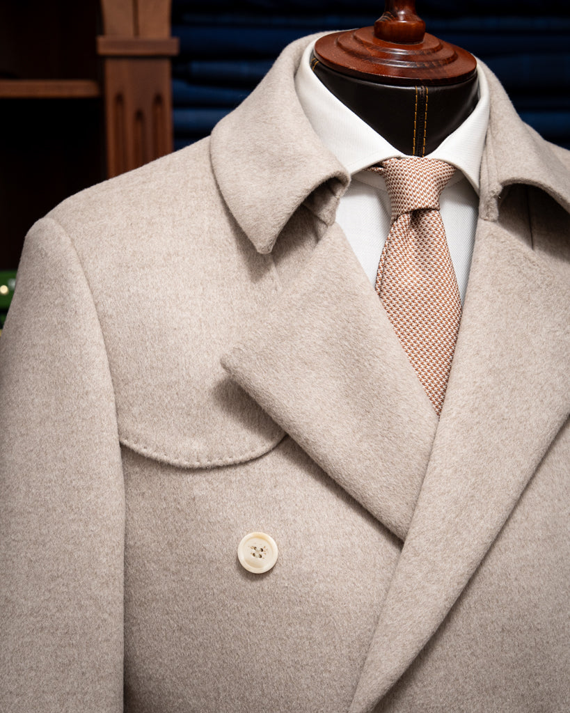 Double-Breasted Sand Coat