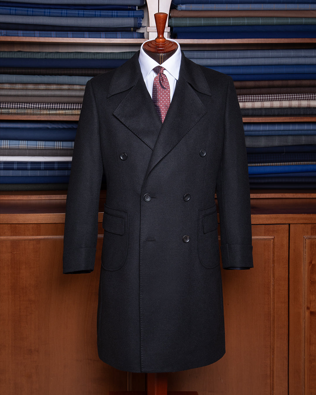 Ulster Blue Cashmere Wool Coat