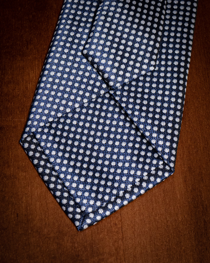 Cravatta Agostino Blu Notte a Pois