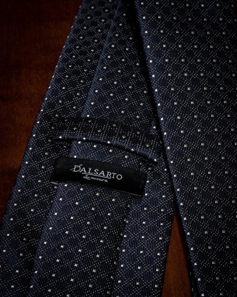 Cravatta Agostino Blu Scuro con Fantasia