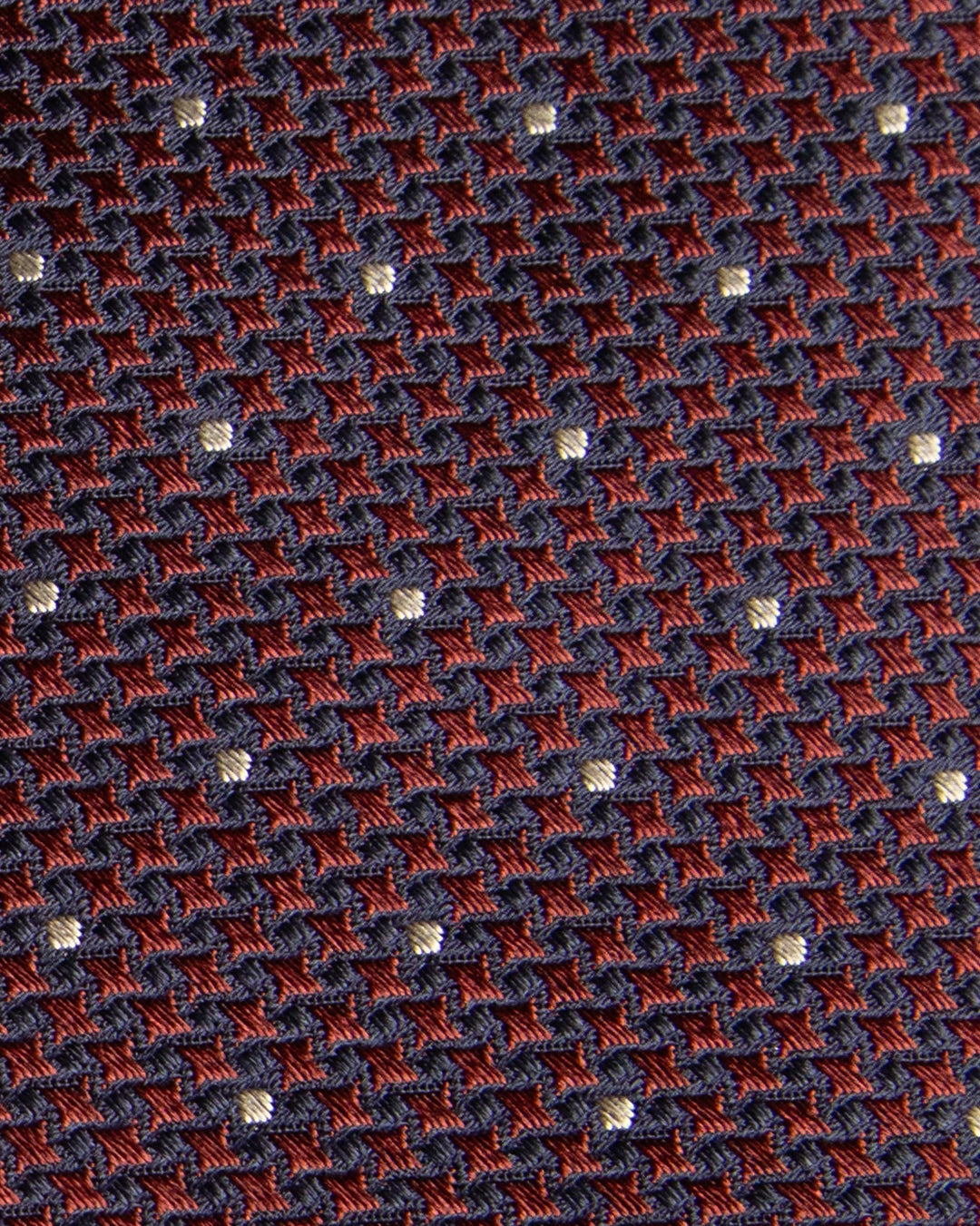 Cravatta Blu Elegante con Rombi Bordeaux