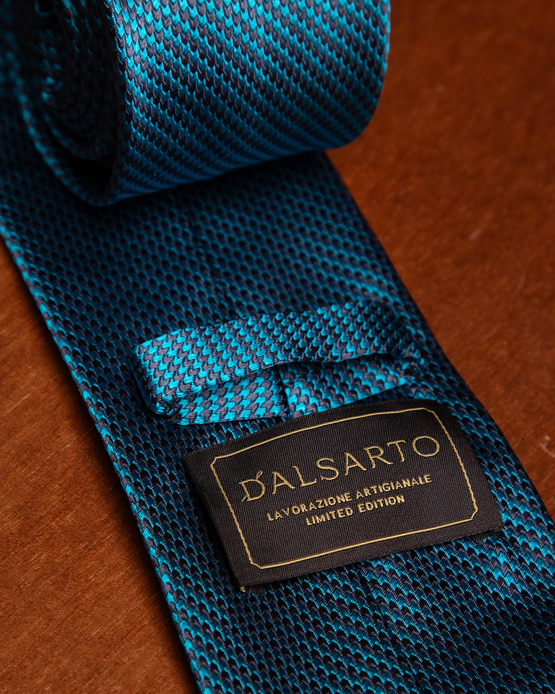 Midnight Blue and Light Blue Tie with Micro-Pattern