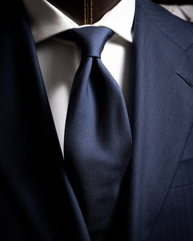 Agostino Blue Piquet Tie