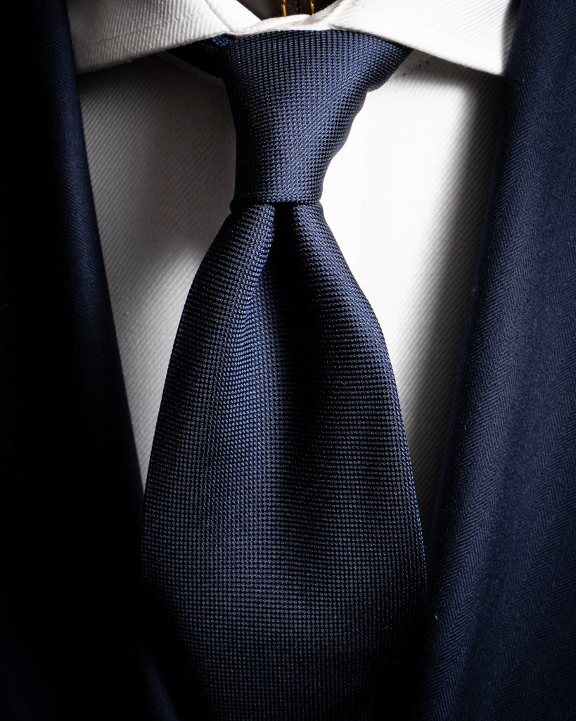 Agostino Blue Piquet Tie