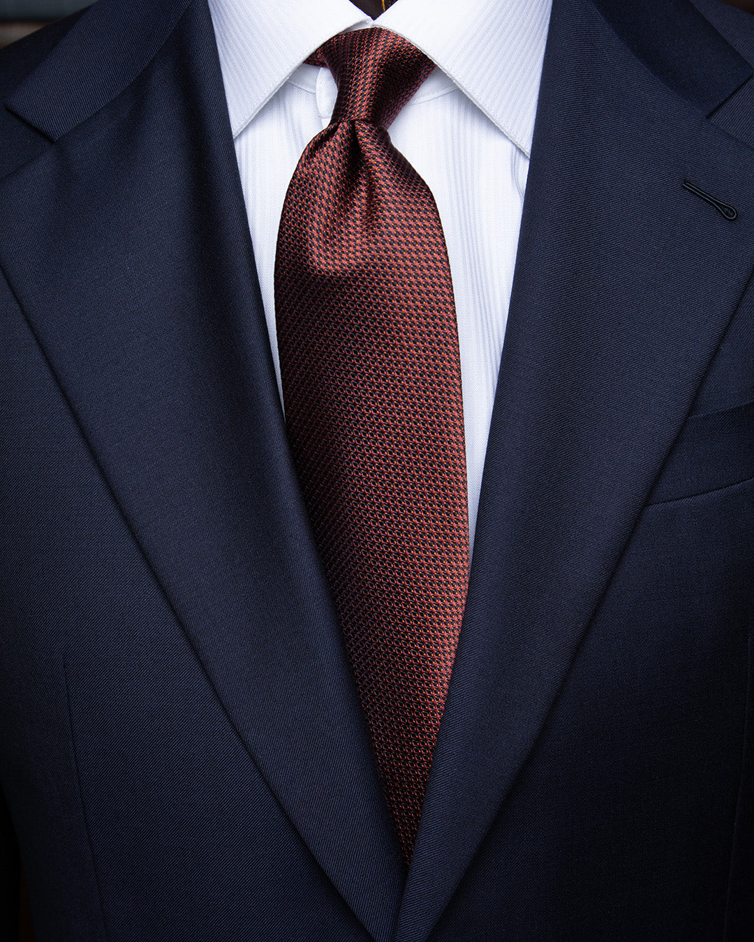 Cravatta Micro-Jacquard Rame