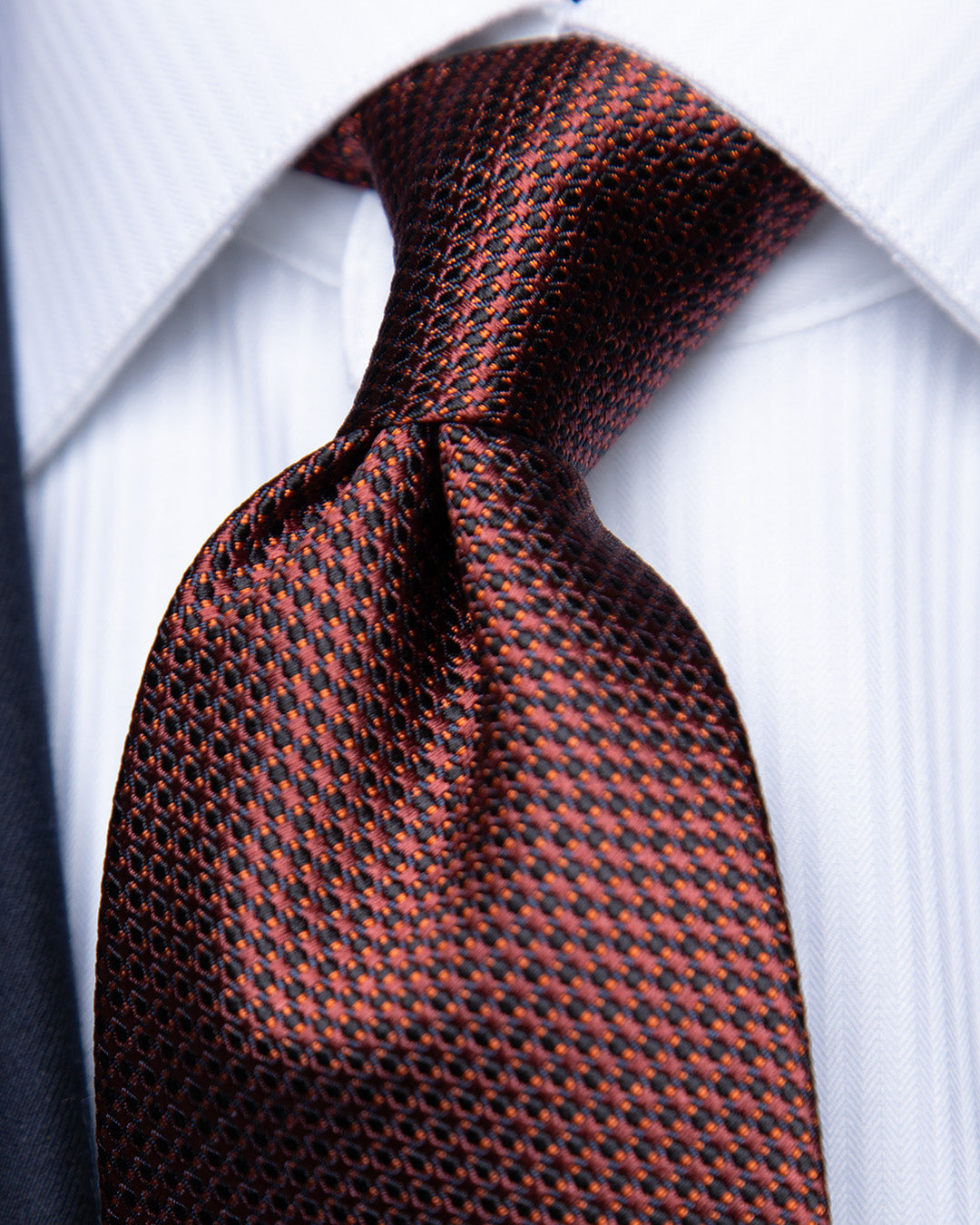 Cravatta Micro-Jacquard Rame