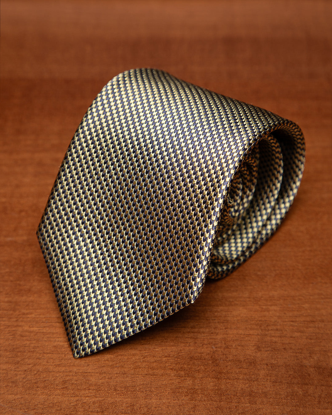 Cravatta Nido d'Ape Giallo e Blu