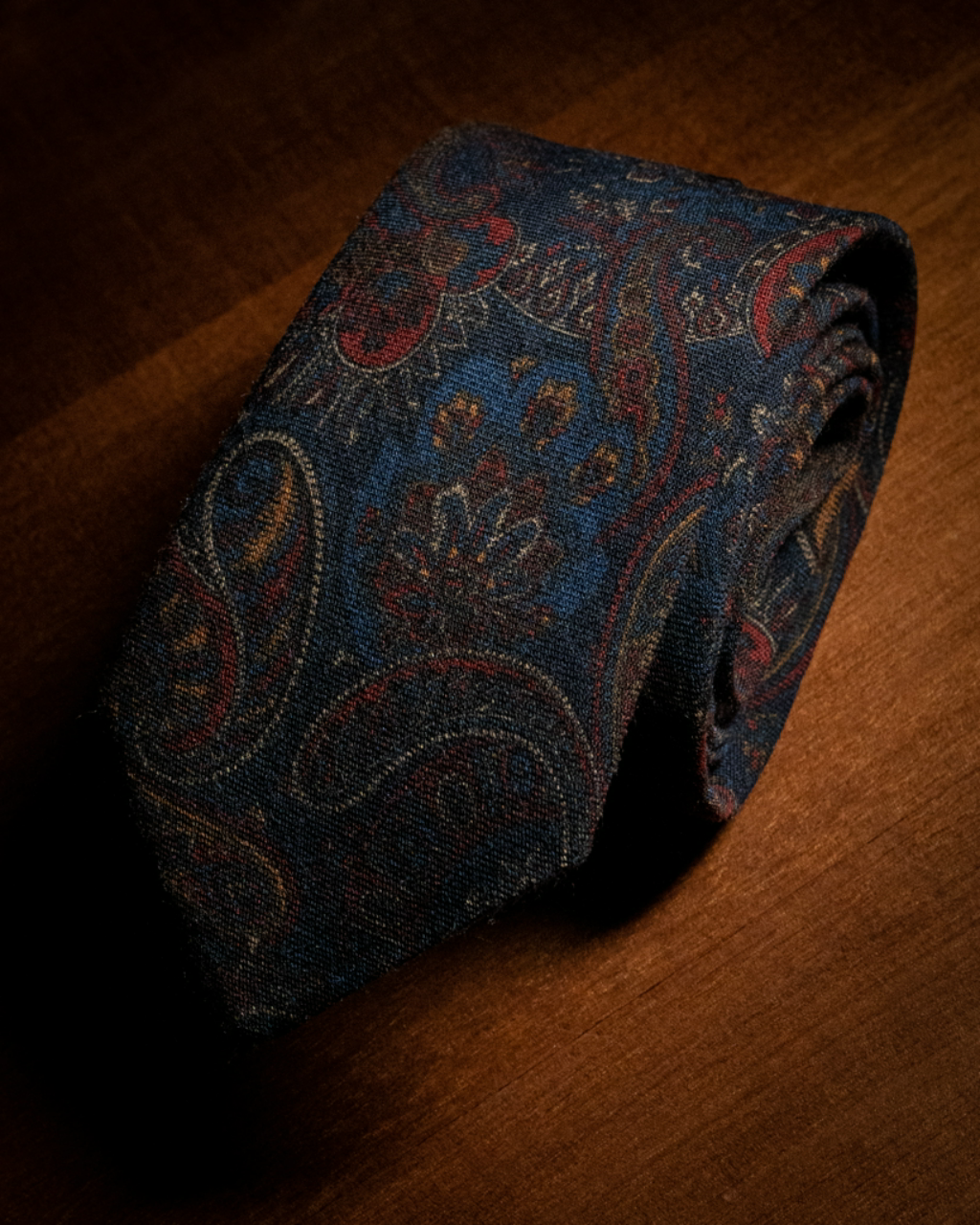 Agostino Blue Tie with Floral Pattern