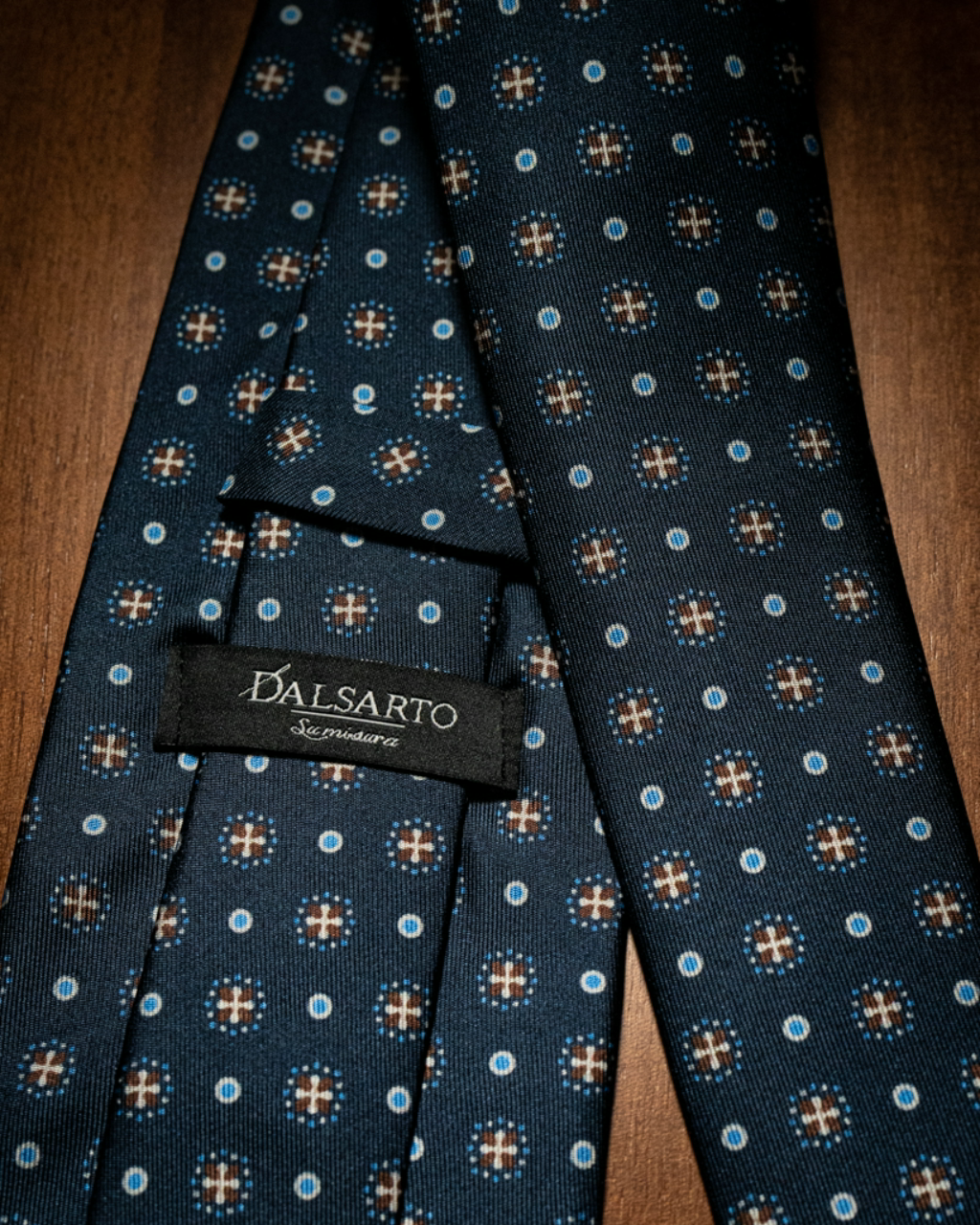 Patterned Medium Blue Agostino Tie