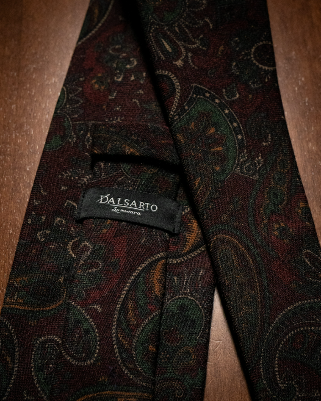 Cravatta Agostino Bordeaux con Fantasia Floreale