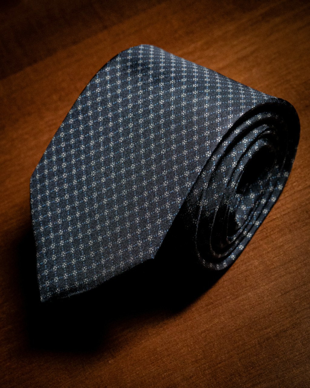 Agostino Blue Tie With Micro Pattern