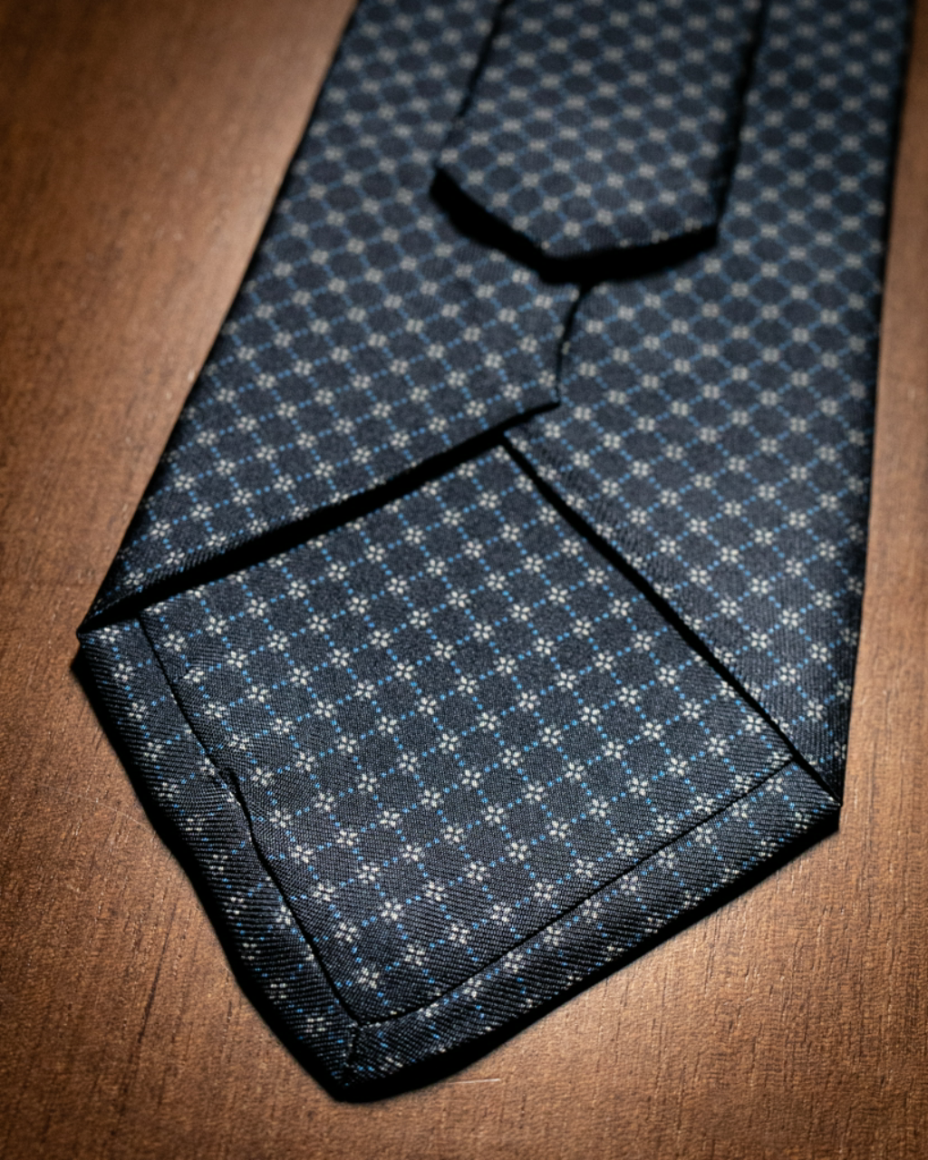 Agostino Blue Tie With Micro Pattern