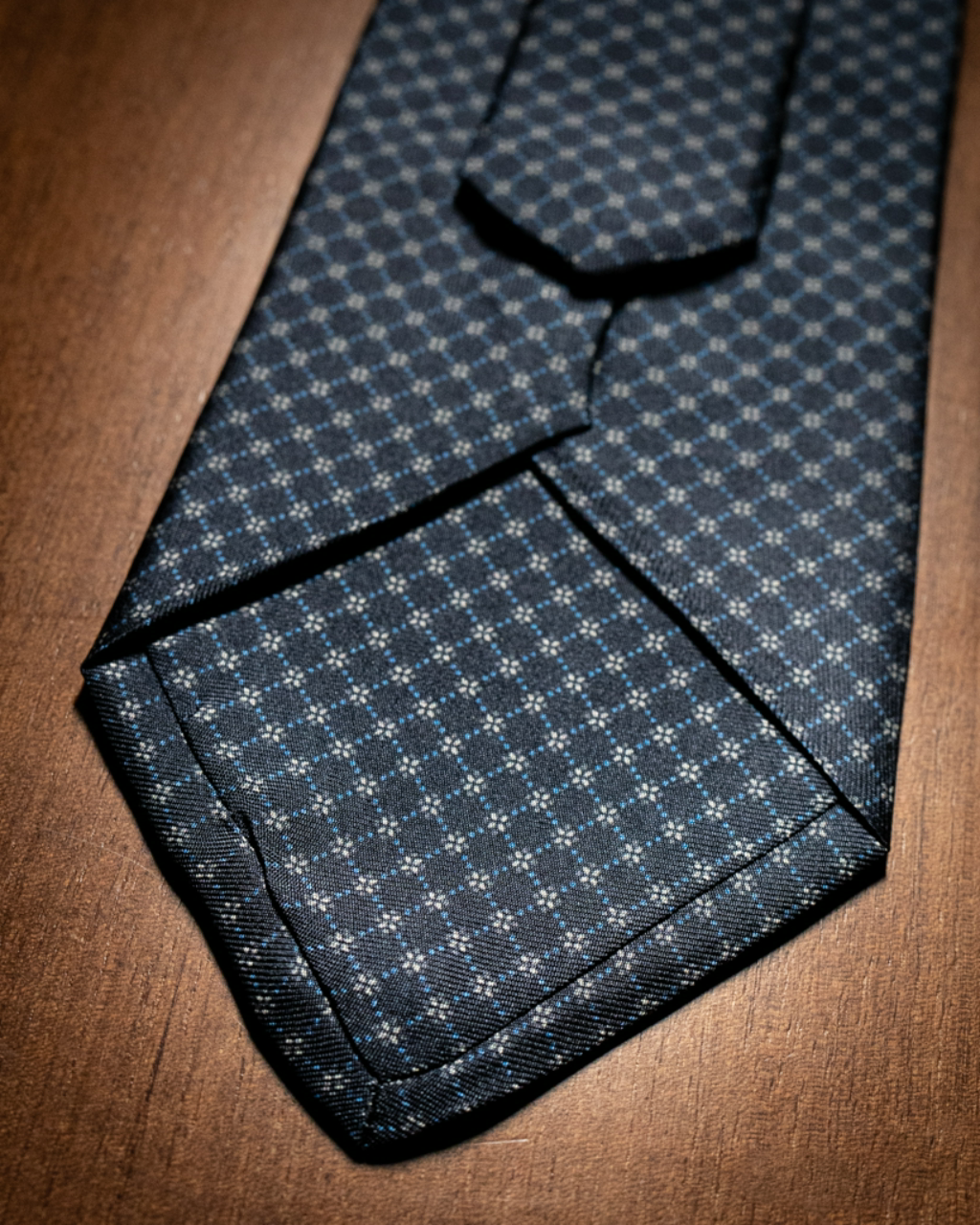 Cravatta Agostino Blu con Micro Fantasia