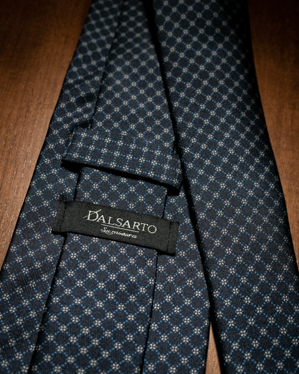 Cravatta Agostino Blu con Micro Fantasia