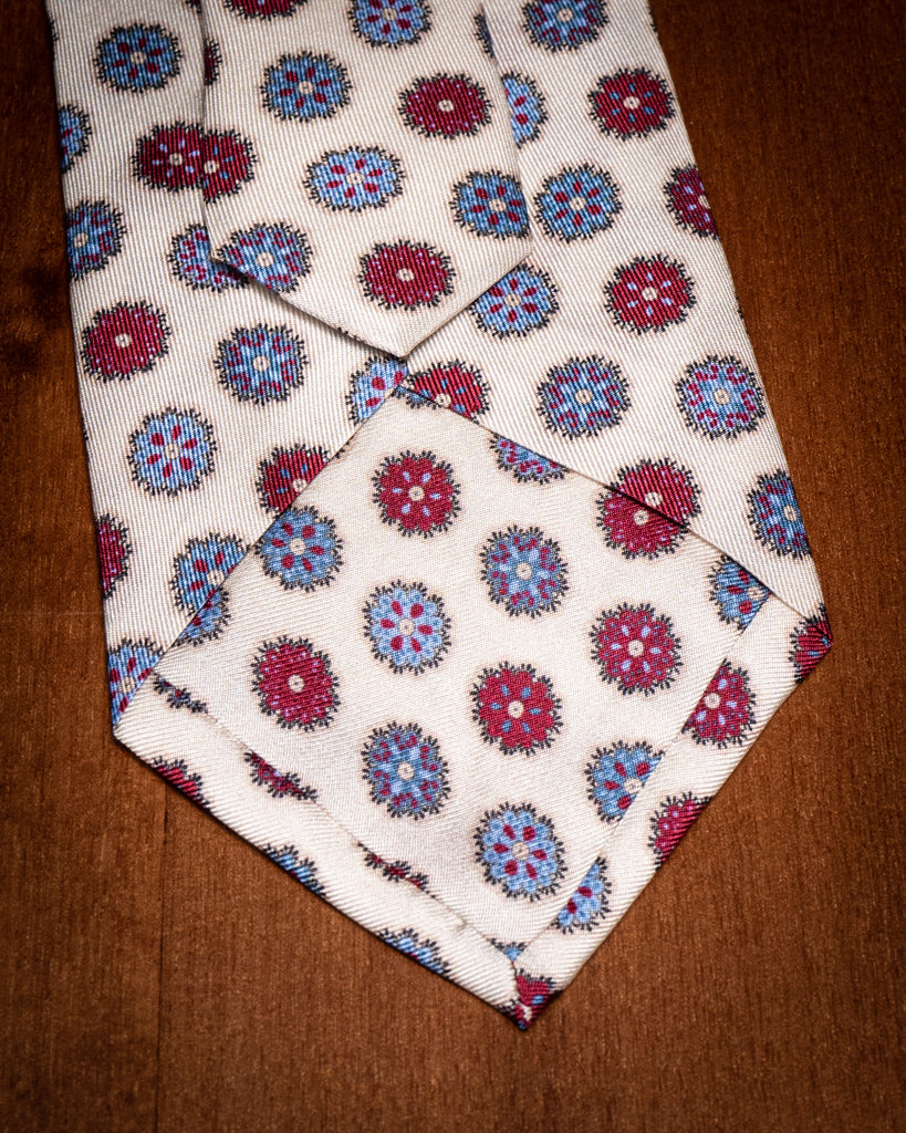 Cravatta Agostino Panna con Fiori