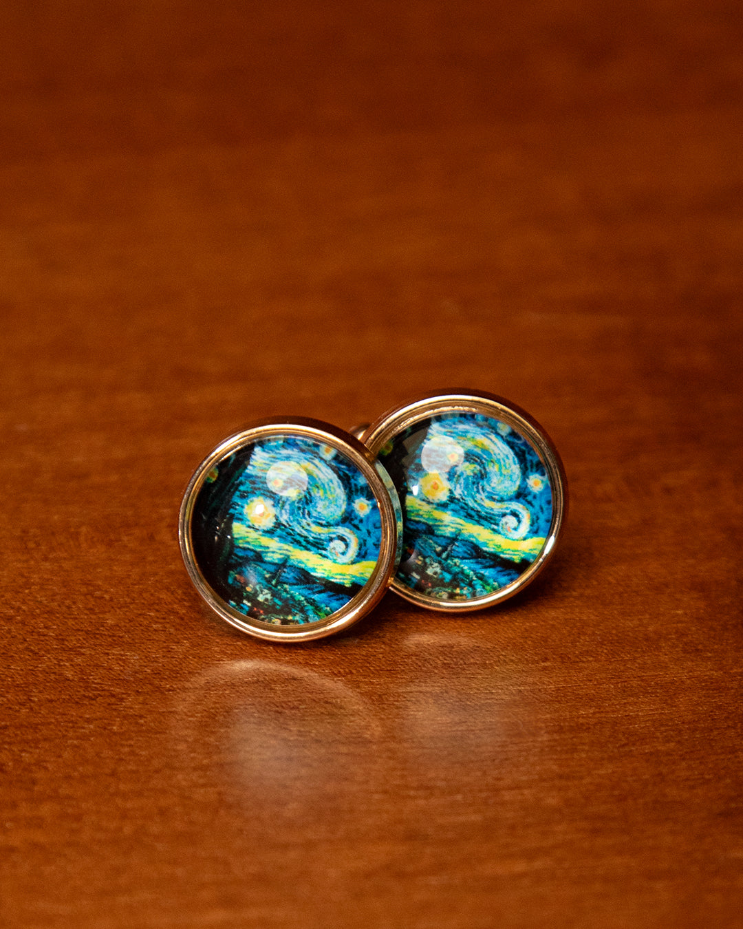 Gemelli Oro Notte Stellata di Van Gogh