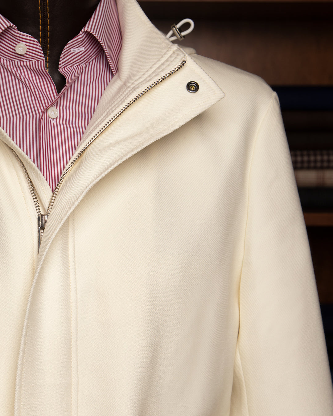 Giacca Bianco Panna con Cappuccio