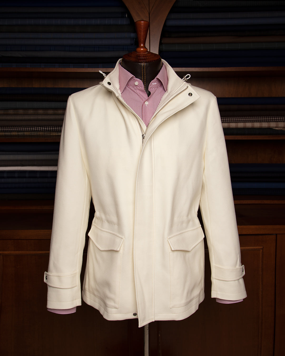 Giacca Bianco Panna con Cappuccio