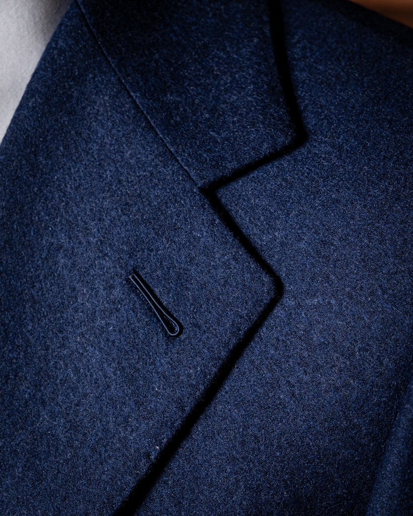 Giacca Blu Avio Misto Cashmere