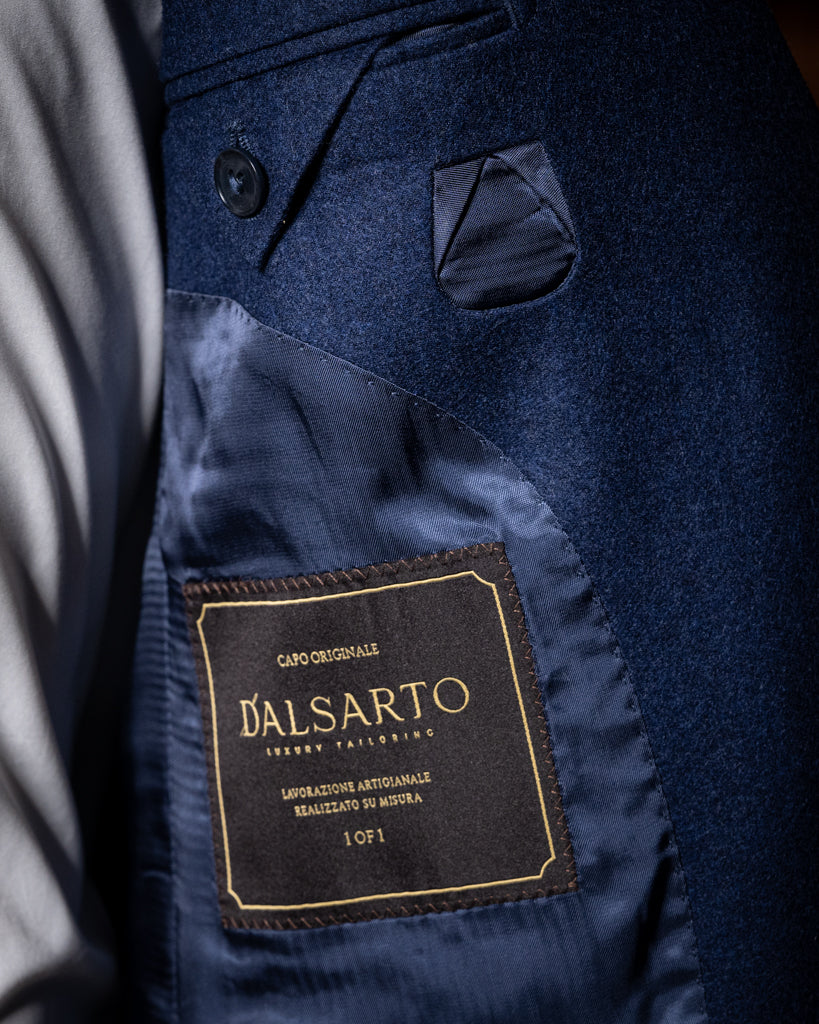 Giacca Blu Avio Misto Cashmere
