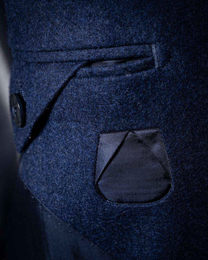 Giacca Blu Avio Misto Cashmere