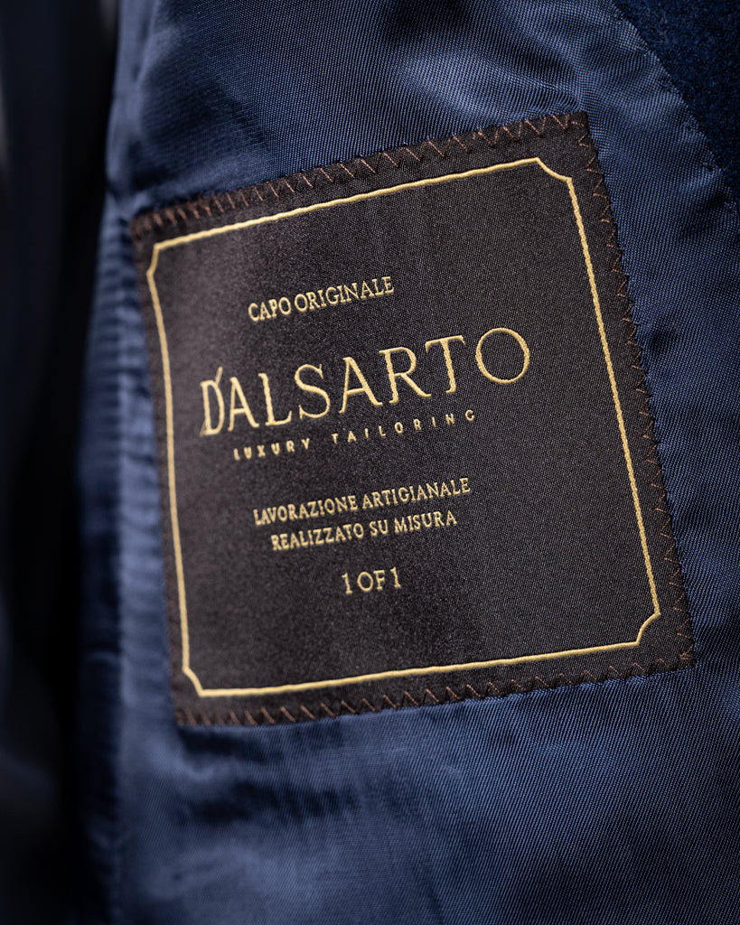 Giacca Blu Avio Misto Cashmere