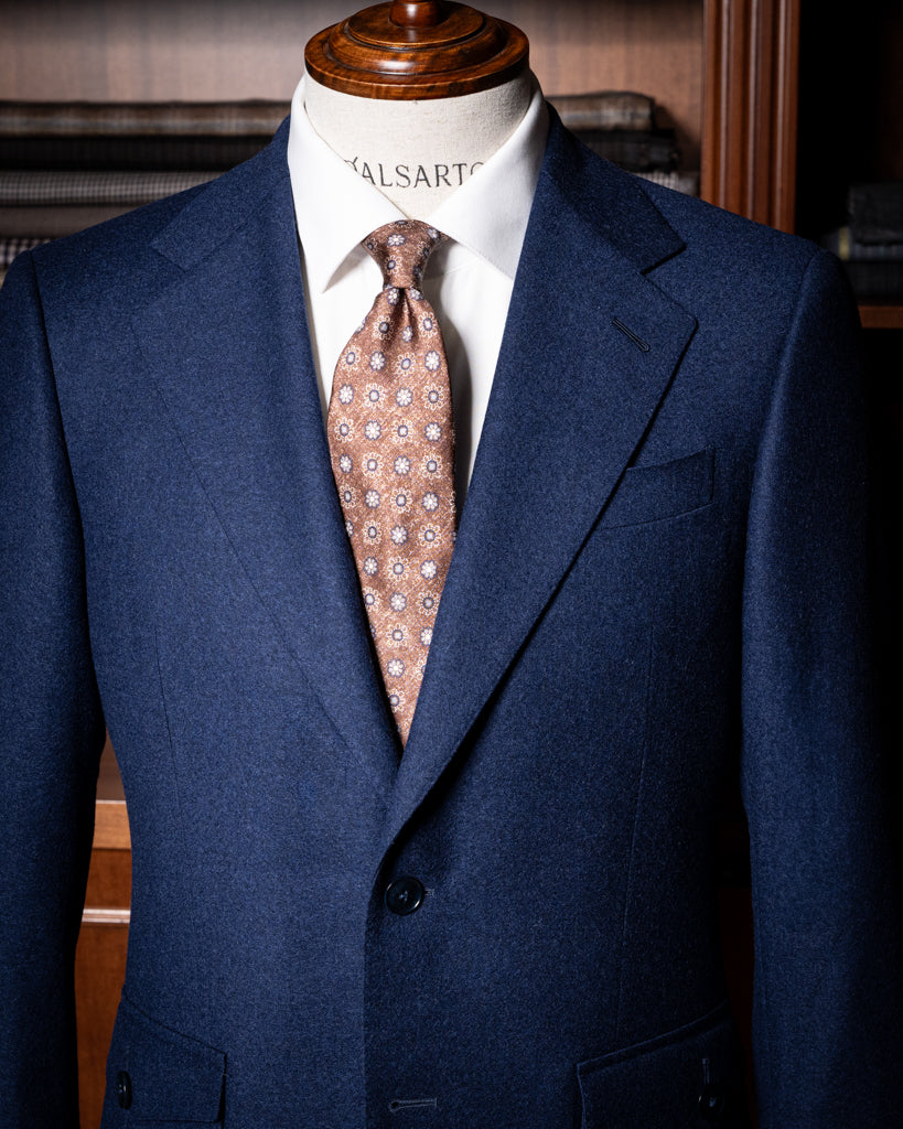 Giacca Blu Avio Misto Cashmere