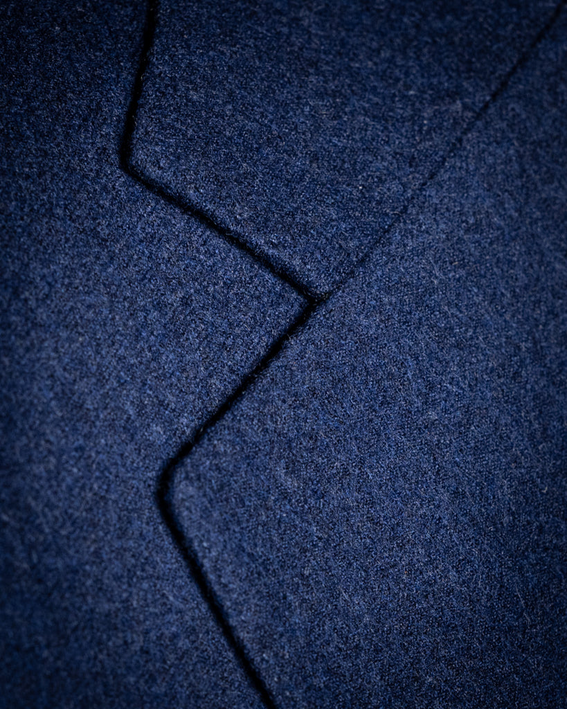 Giacca Blu Avio Misto Cashmere