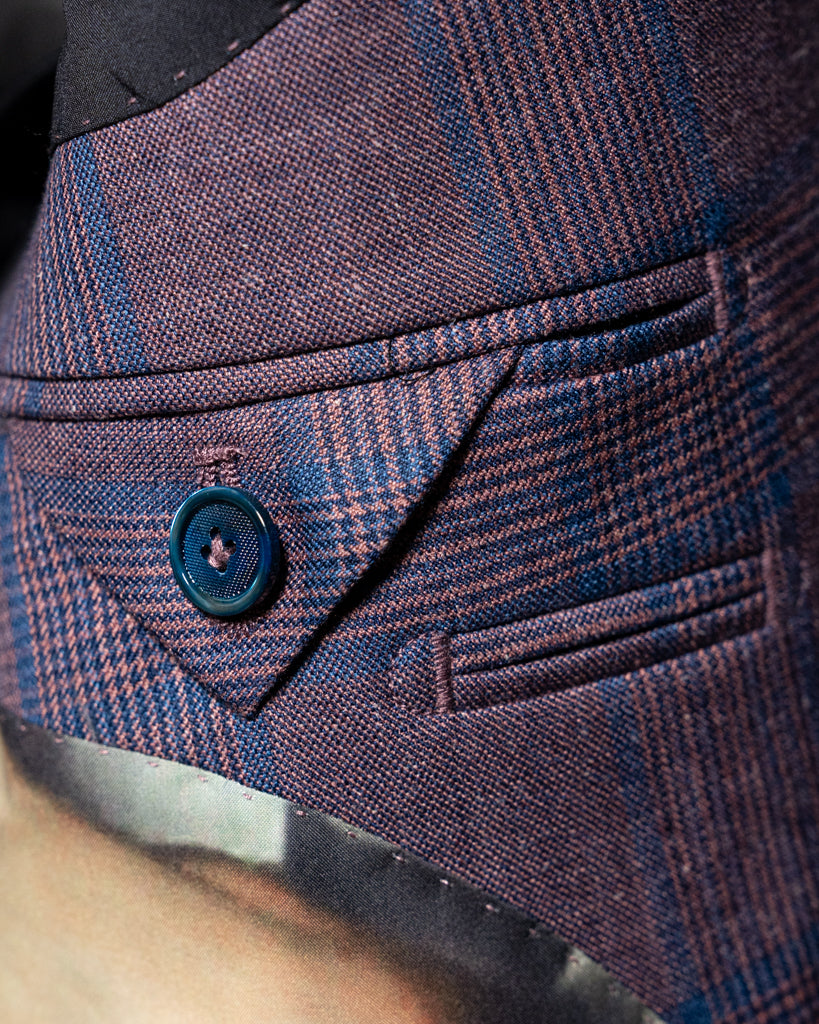 Canova Purple Checked Jacket