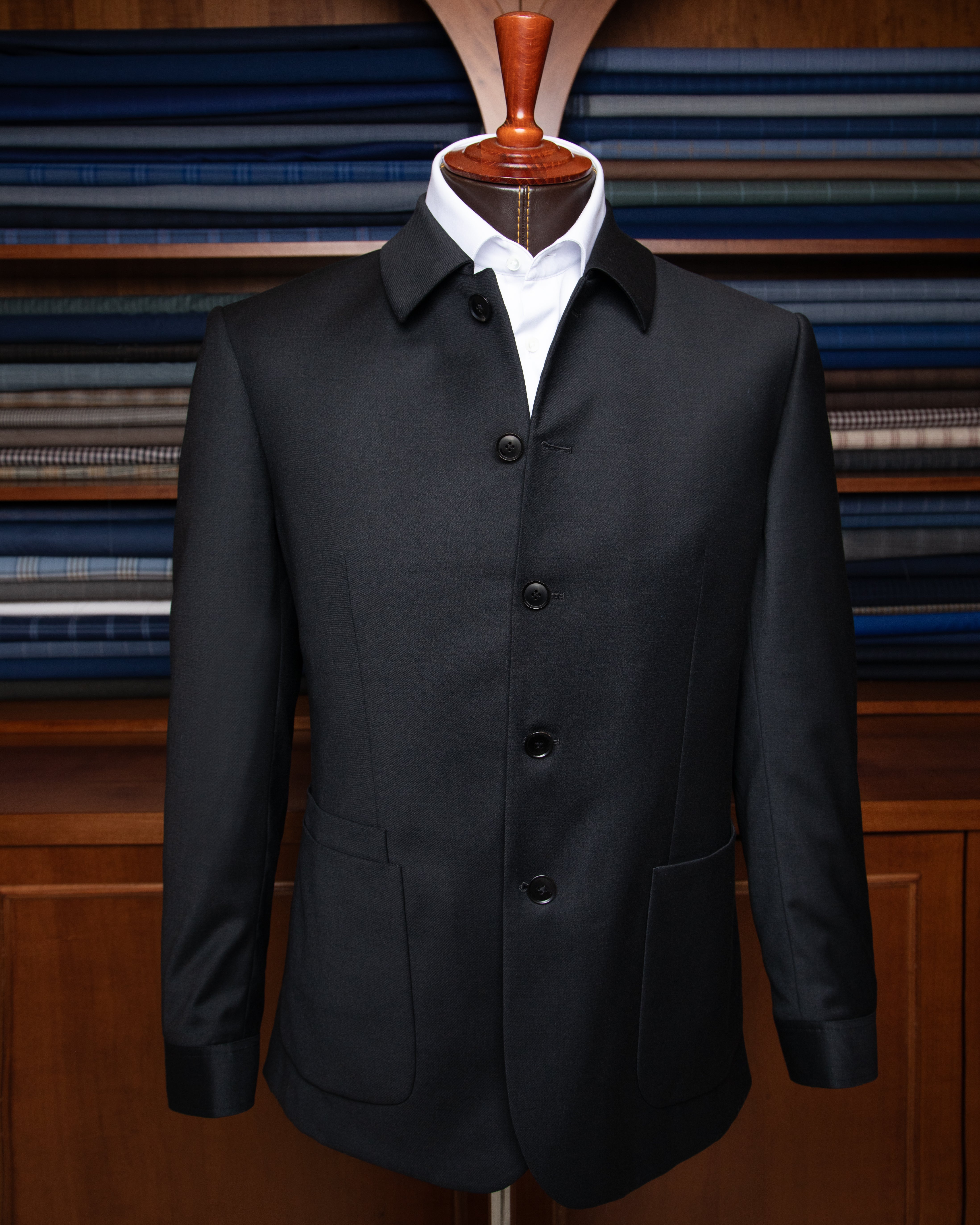 Giacca Casual Nera Sfoderata