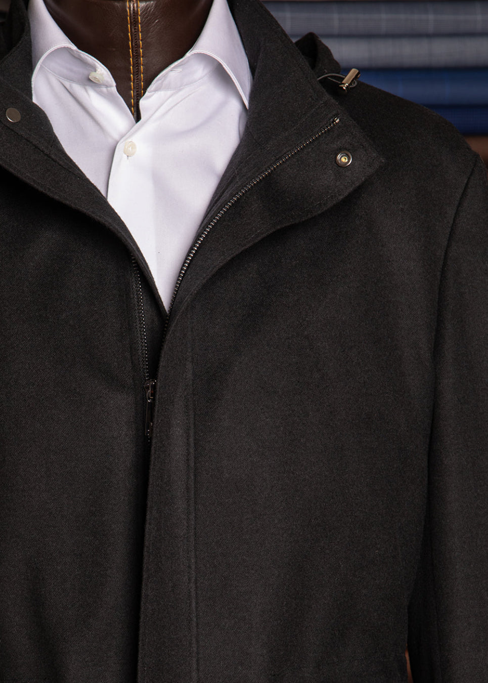 Giacca Casual Nero Cashmere Lana Seta