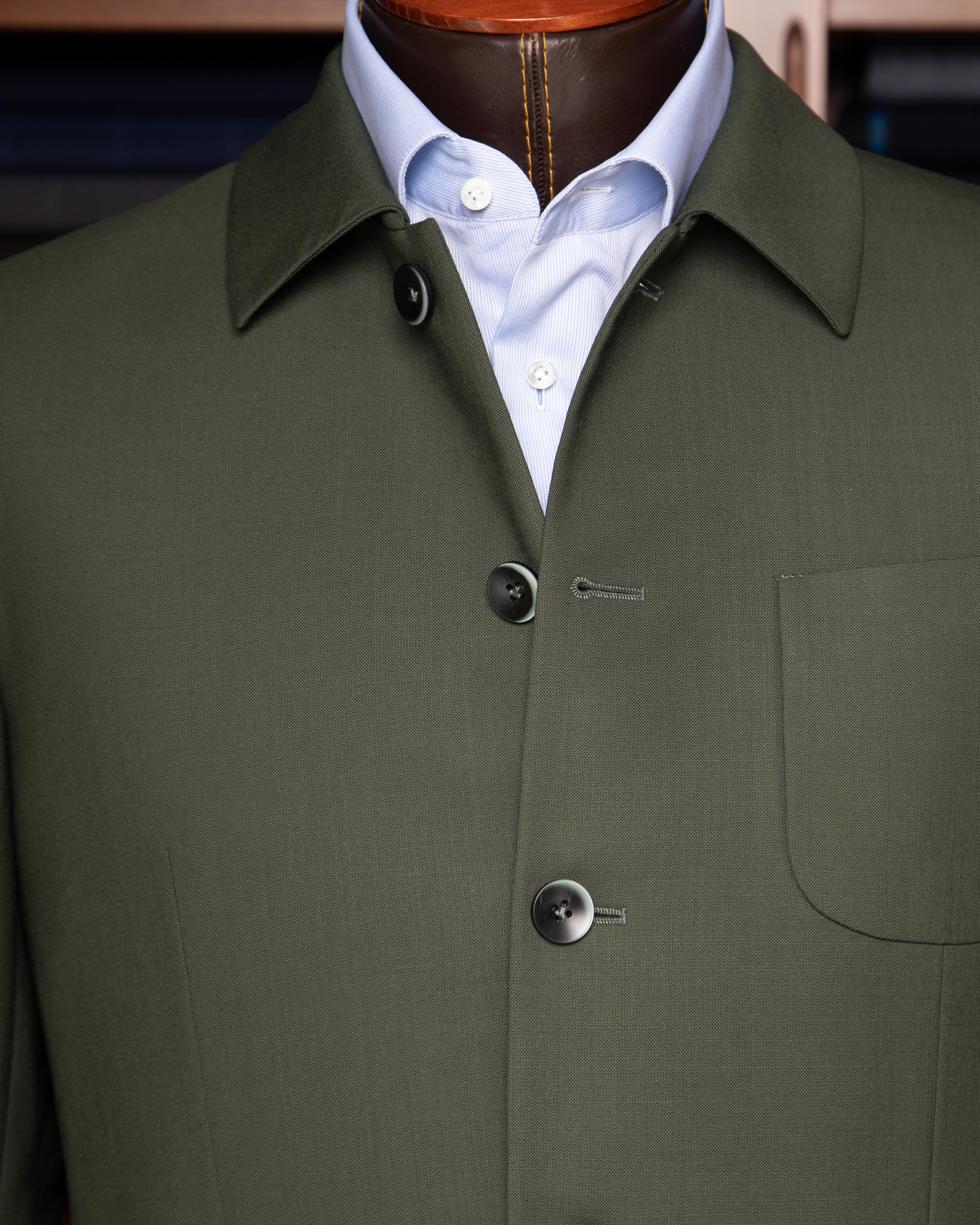 Green Casual Jacket