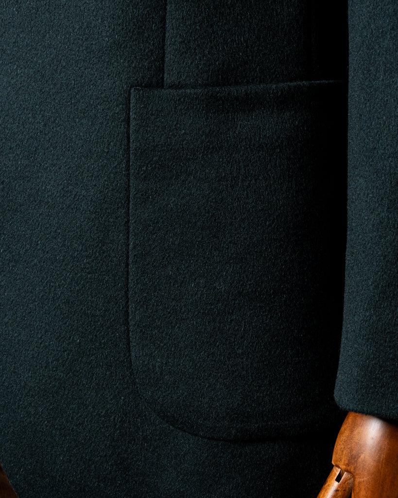 Giacca Casual Verde con Alcantara