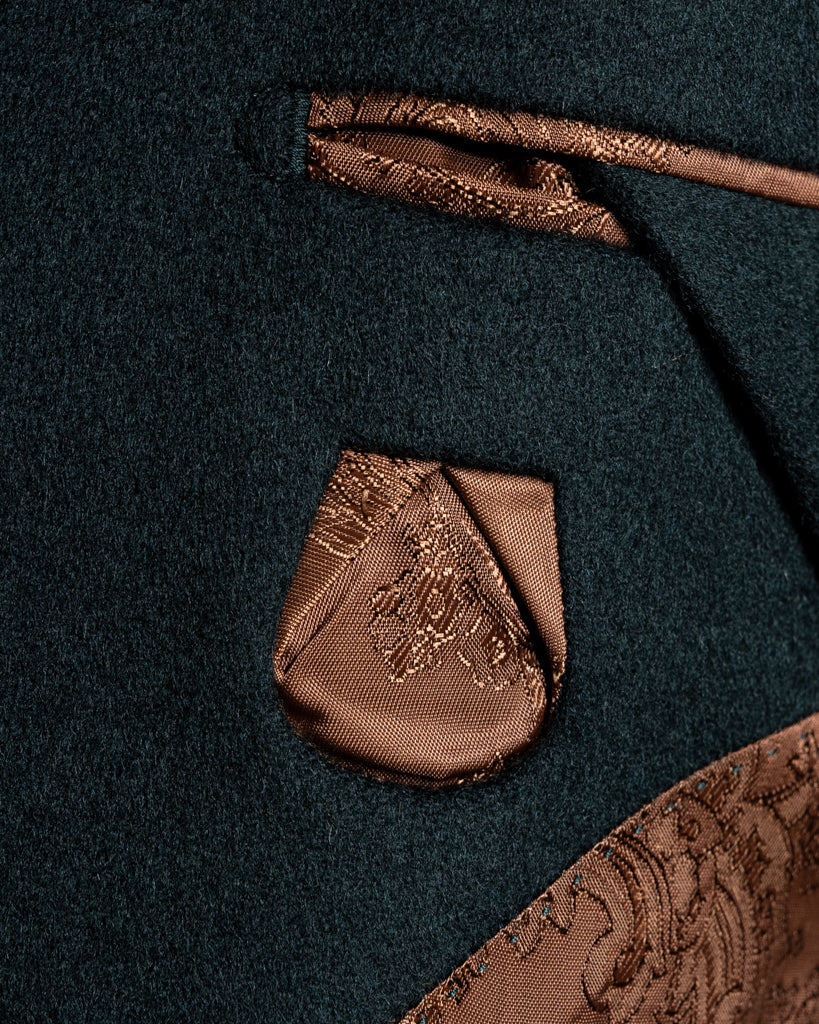 Green Casual Jacket with Alcantara