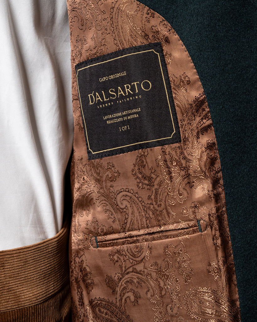 Giacca Casual Verde con Alcantara