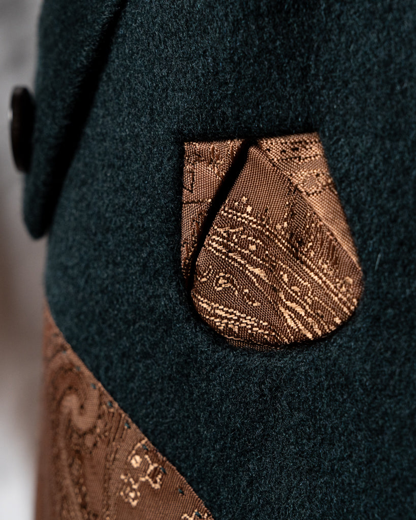 Green Casual Jacket with Alcantara