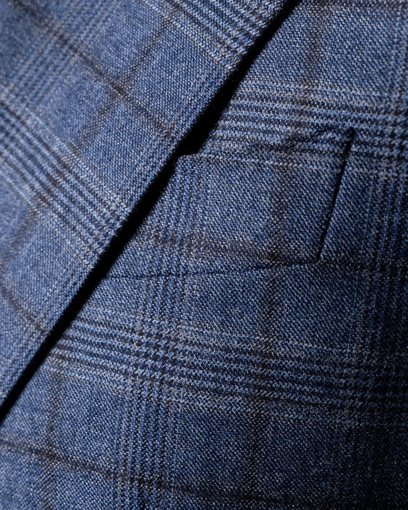 Giacca Giotto Casual Avio Quadri Blu